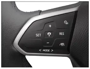 Volkswagen ID.3. Fig. 1 Left side of the multi-function steering wheel.