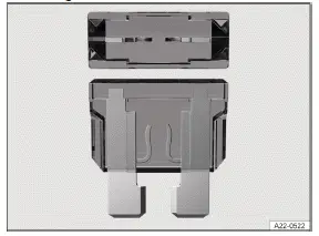 Volkswagen ID.3. Fig. 1 Blown fuse (general example).