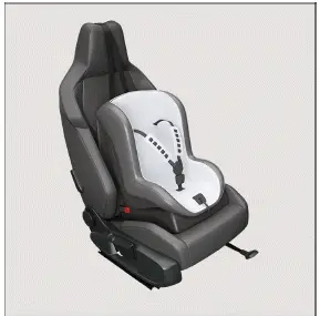 Volkswagen ID.3. Fig. 5 On the backrest of the top sport seat (without opening) on the passenger's side: belt guide for the top tether safety belt (general example).
