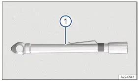 Volkswagen ID.3. Fig. 3 Additional vehicle tool kit component (general example).